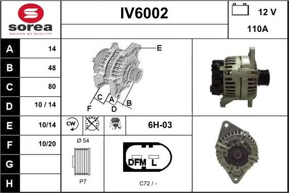 Sera IV6002 - Генератор vvparts.bg