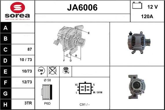 Sera JA6006 - Генератор vvparts.bg