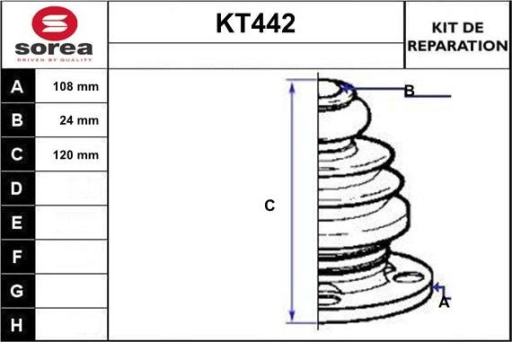 Sera KT442 - Маншон, полуоска vvparts.bg