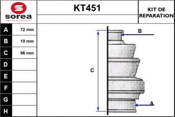 Sera KT451 - Маншон, полуоска vvparts.bg