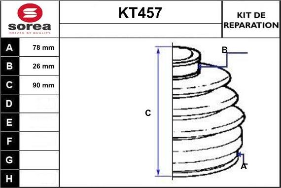 Sera KT457 - Маншон, полуоска vvparts.bg