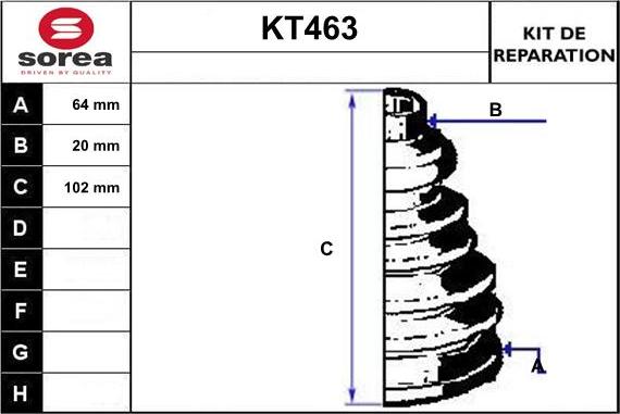 Sera KT463 - Маншон, полуоска vvparts.bg