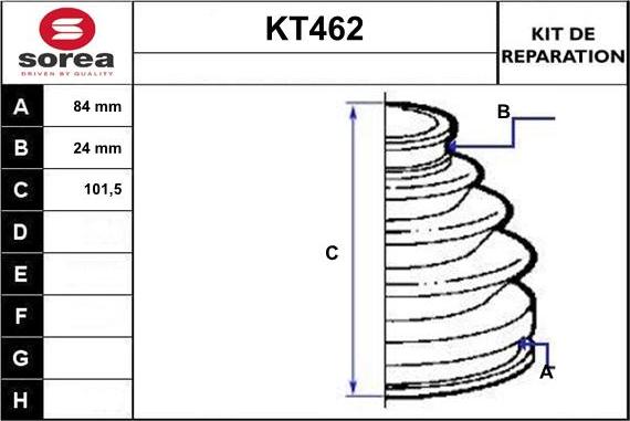 Sera KT462 - Маншон, полуоска vvparts.bg