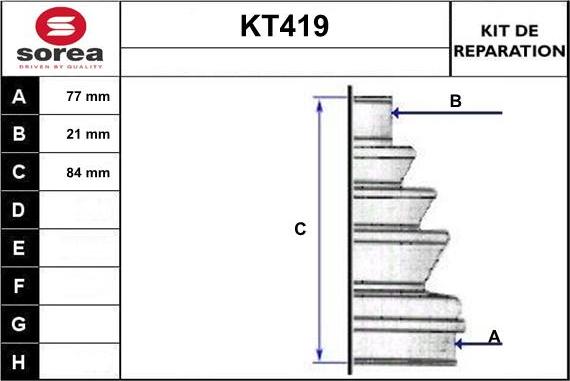 Sera KT419 - Маншон, полуоска vvparts.bg