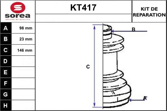 Sera KT417 - Маншон, полуоска vvparts.bg