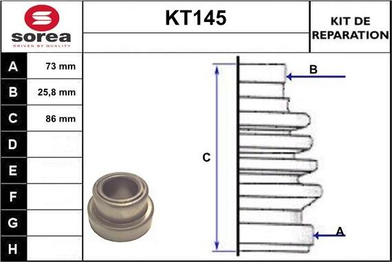 Sera KT145 - Маншон, полуоска vvparts.bg