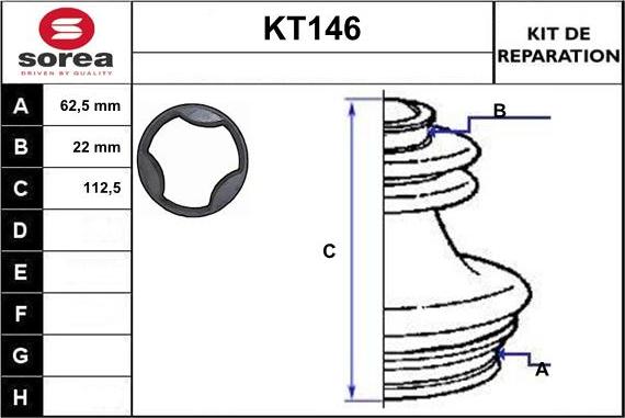 Sera KT146 - Маншон, полуоска vvparts.bg