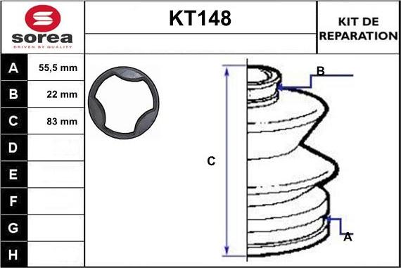 Sera KT148 - Маншон, полуоска vvparts.bg