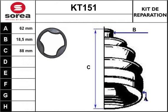 Sera KT151 - Маншон, полуоска vvparts.bg