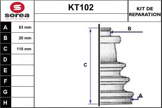 Sera KT102 - Маншон, полуоска vvparts.bg