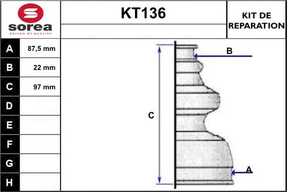 Sera KT136 - Маншон, полуоска vvparts.bg