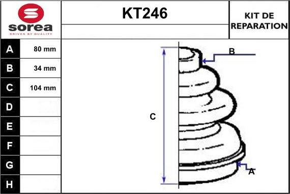 Sera KT246 - Маншон, полуоска vvparts.bg