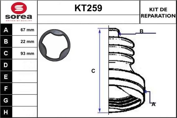 Sera KT259 - Маншон, полуоска vvparts.bg