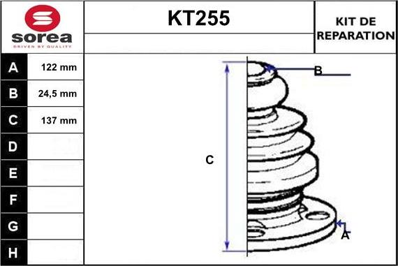 Sera KT255 - Маншон, полуоска vvparts.bg