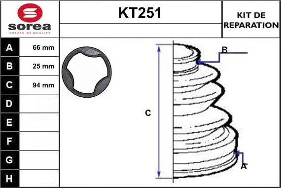 Sera KT251 - Маншон, полуоска vvparts.bg