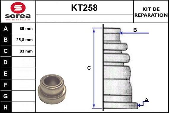 Sera KT258 - Маншон, полуоска vvparts.bg