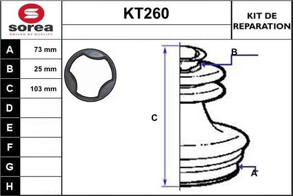 Sera KT260 - Маншон, полуоска vvparts.bg