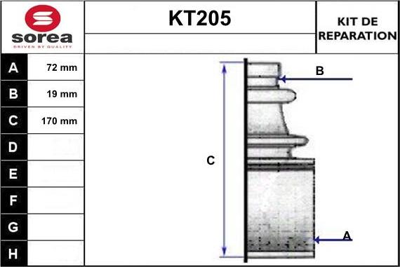 Sera KT205 - Маншон, полуоска vvparts.bg