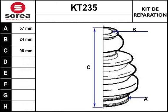 Sera KT235 - Маншон, полуоска vvparts.bg