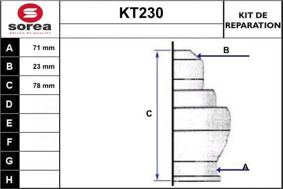 Sera KT230 - Маншон, полуоска vvparts.bg