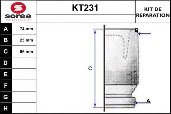 Sera KT231 - Маншон, полуоска vvparts.bg