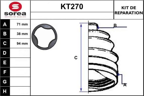 Sera KT270 - Маншон, полуоска vvparts.bg