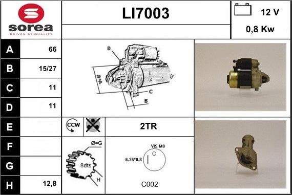 Sera LI7003 - Стартер vvparts.bg