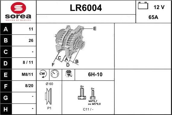 Sera LR6004 - Генератор vvparts.bg