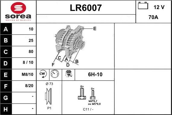 Sera LR6007 - Генератор vvparts.bg