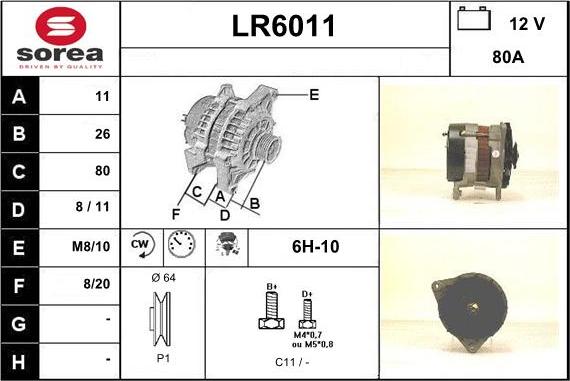 Sera LR6011 - Генератор vvparts.bg