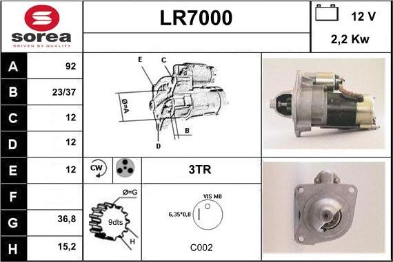 Sera LR7000 - Стартер vvparts.bg