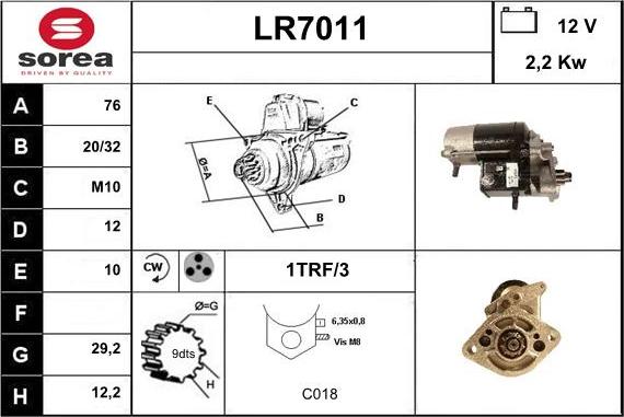 Sera LR7011 - Стартер vvparts.bg