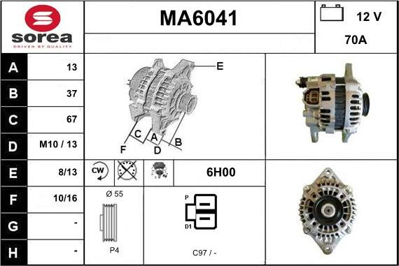 Sera MA6041 - Генератор vvparts.bg