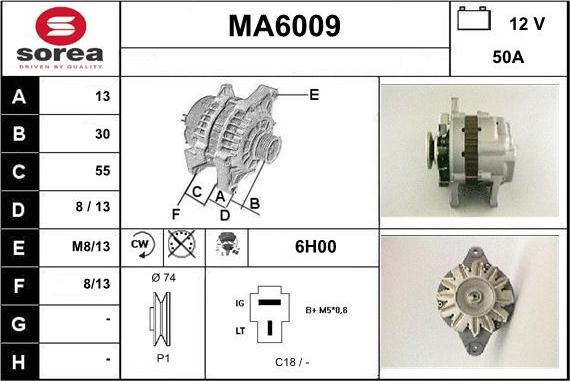 Sera MA6009 - Генератор vvparts.bg