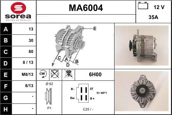 Sera MA6004 - Генератор vvparts.bg