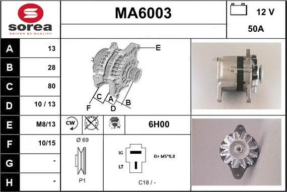 Sera MA6003 - Генератор vvparts.bg