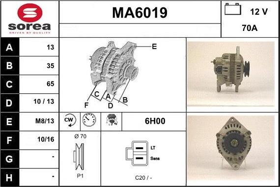 Sera MA6019 - Генератор vvparts.bg