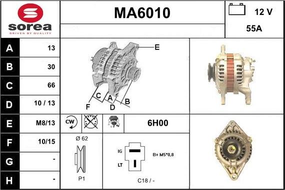 Sera MA6010 - Генератор vvparts.bg