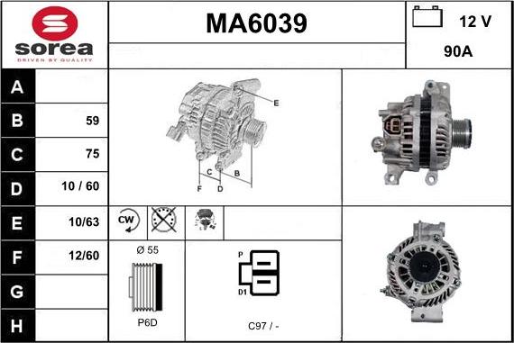 Sera MA6039 - Генератор vvparts.bg