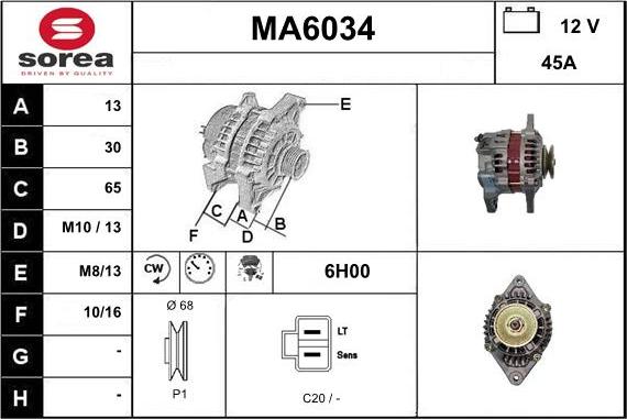 Sera MA6034 - Генератор vvparts.bg