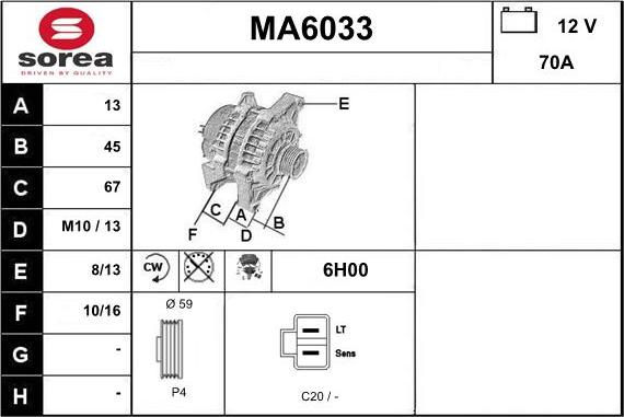 Sera MA6033 - Генератор vvparts.bg