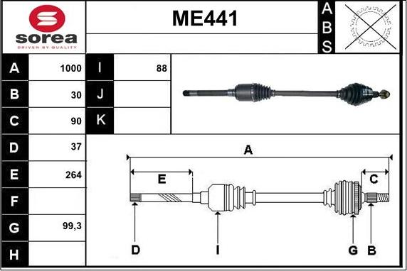 Sera ME441 - Полуоска vvparts.bg