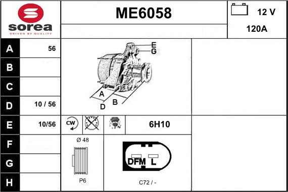 Sera ME6058 - Генератор vvparts.bg