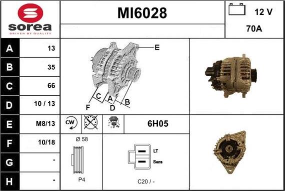 Sera MI6028 - Генератор vvparts.bg