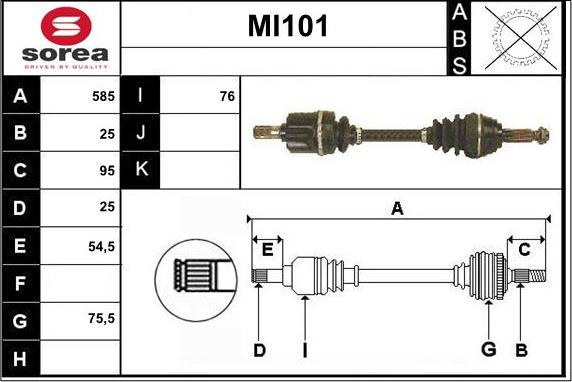 Sera MI101 - Полуоска vvparts.bg