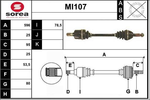 Sera MI107 - Полуоска vvparts.bg