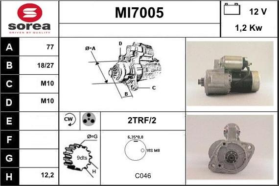 Sera MI7005 - Стартер vvparts.bg