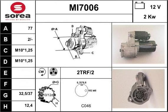 Sera MI7006 - Стартер vvparts.bg