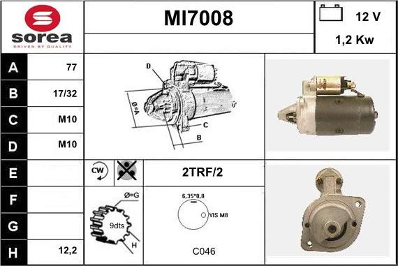 Sera MI7008 - Стартер vvparts.bg