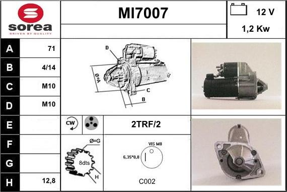 Sera MI7007 - Стартер vvparts.bg